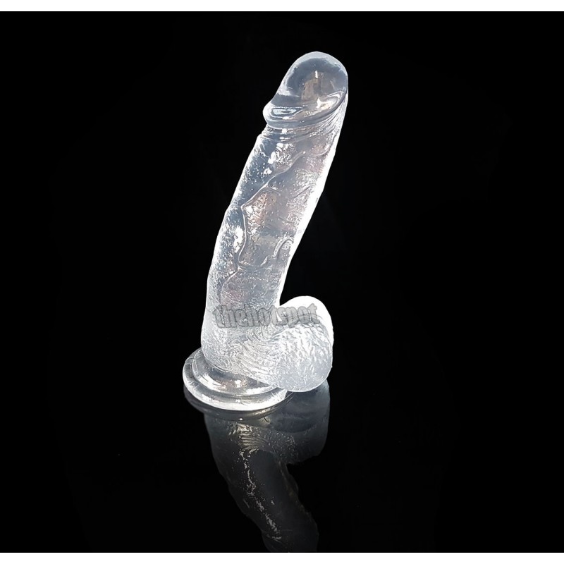 7.5 Inch Clear Solid Silicone Dildo